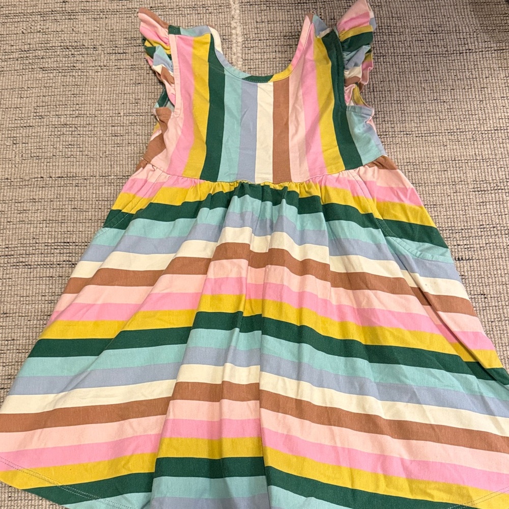 Hanna Andersson Skater Colorful Striped Kids Dress